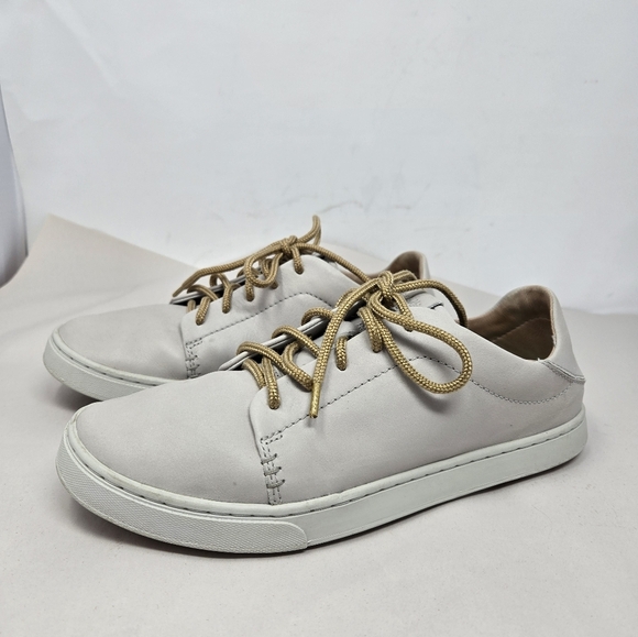 Olukai Womens Pehuea Li Ili Off White Leather Casual Comfort All Day Wear Shoes - Picture 6 of 13